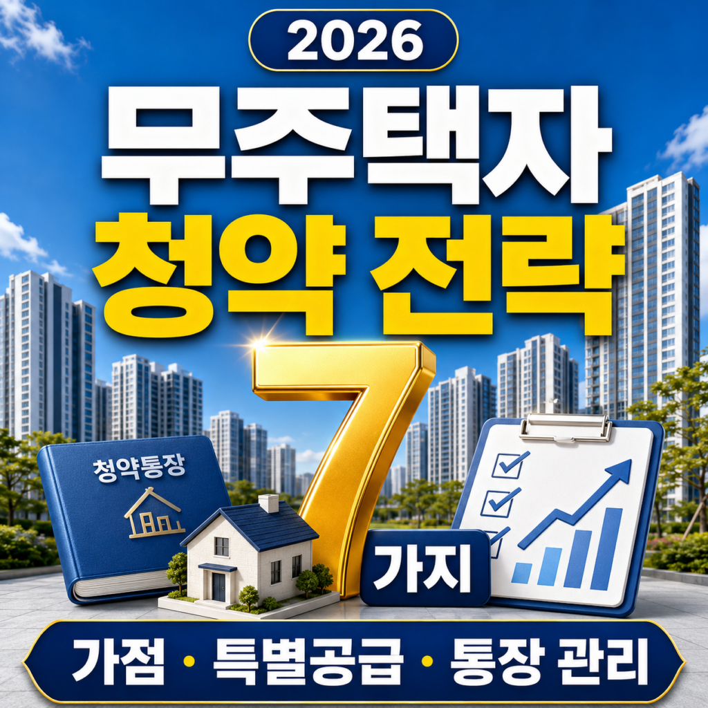 2026 무주택자 청약 전략 7가지