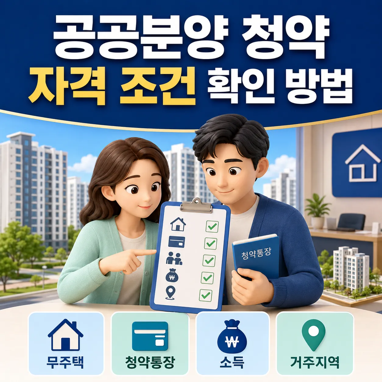 공공분양 청약 자격 조건 확인 방법