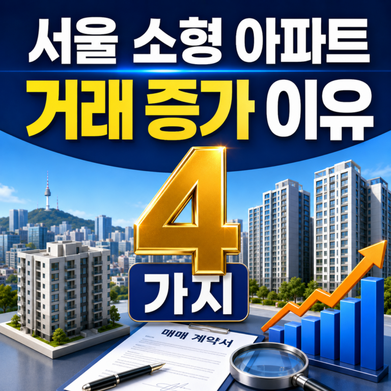 서울 소형 아파트 거래 증가 이유와 필요 현금 계산