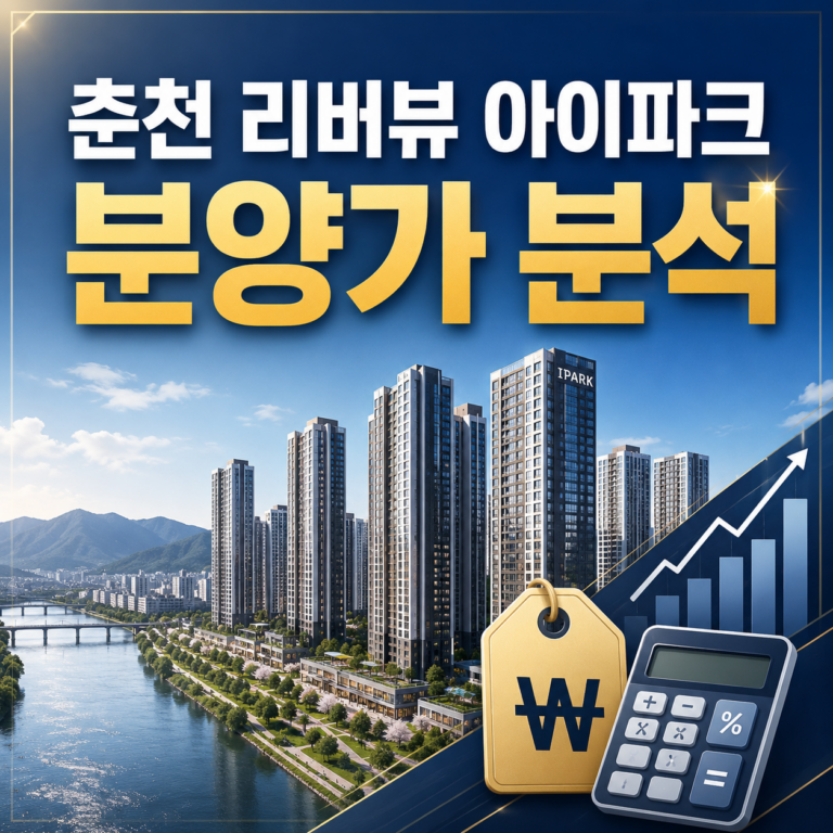 춘천 리버뷰 아이파크 분양가 분석 84A 84B 총비용과 입주 자금 체크