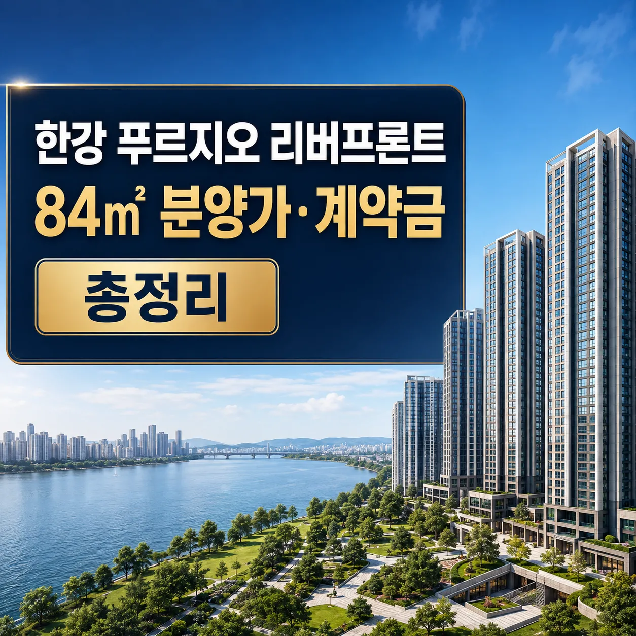 한강 푸르지오 리버프론트 84㎡ 분양가 계약금 총정리