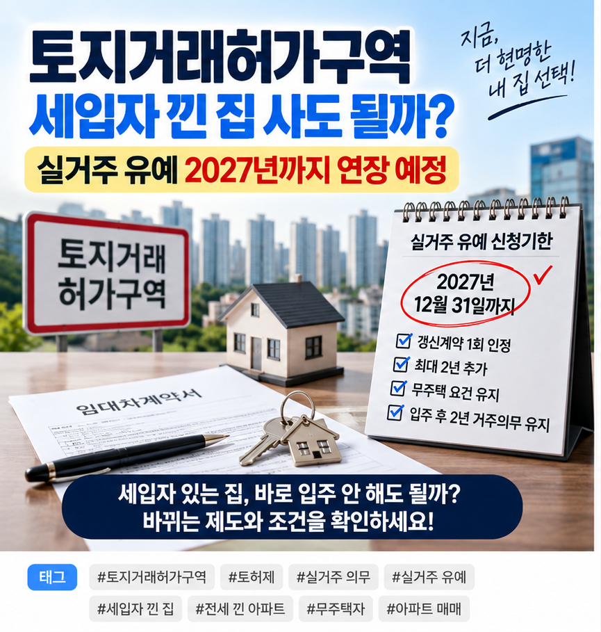 토지거래허가구역 실거주 유예 조건