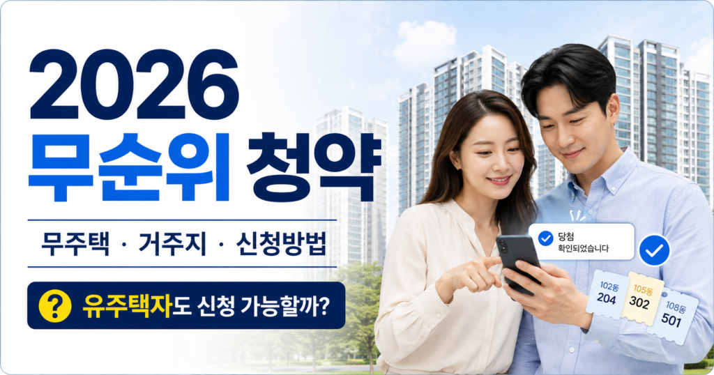 2026 무순위 청약 무주택 거주지 조건과 신청방법 안내 썸네일
