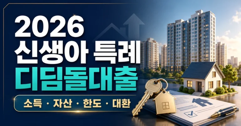 2026 신생아 특례 디딤돌대출 조건 소득·자산·한도·대환