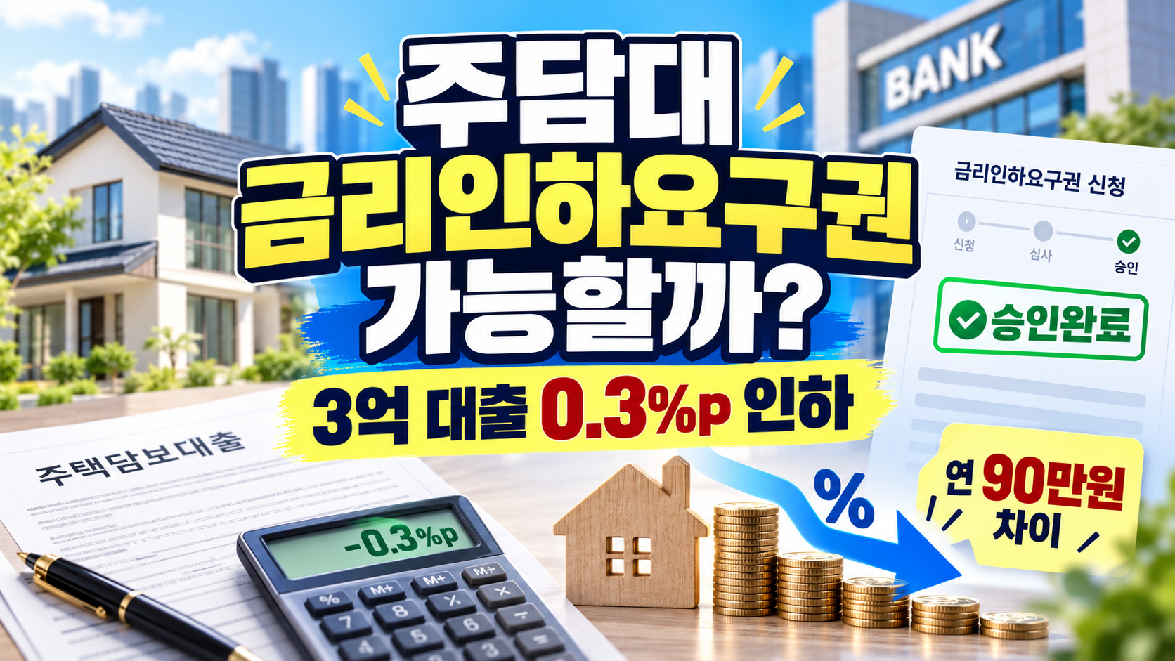 주담대 금리인하요구권과 3억원 대출 이자 절감 계산