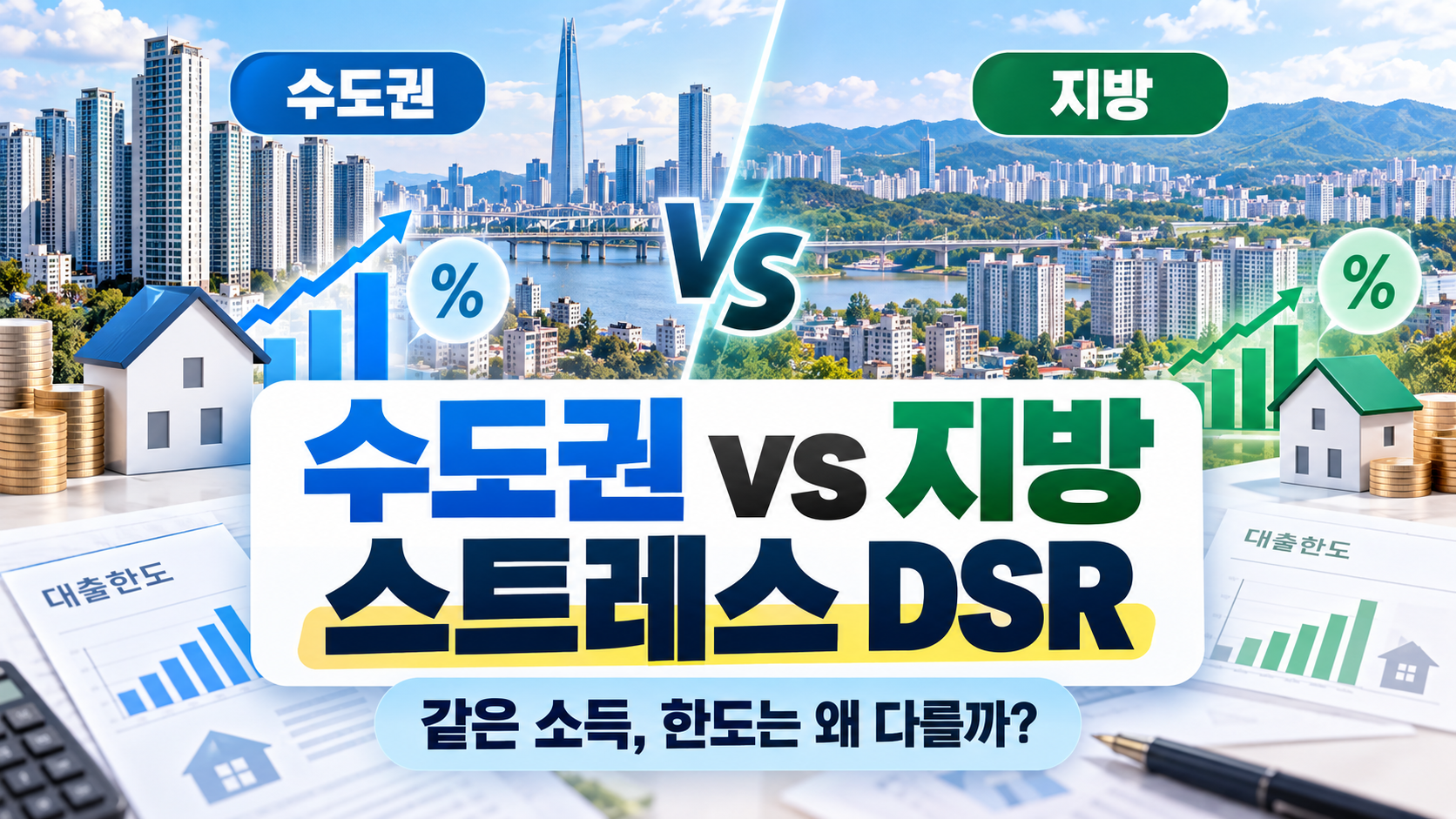 수도권과 지방 스트레스 DSR 비교