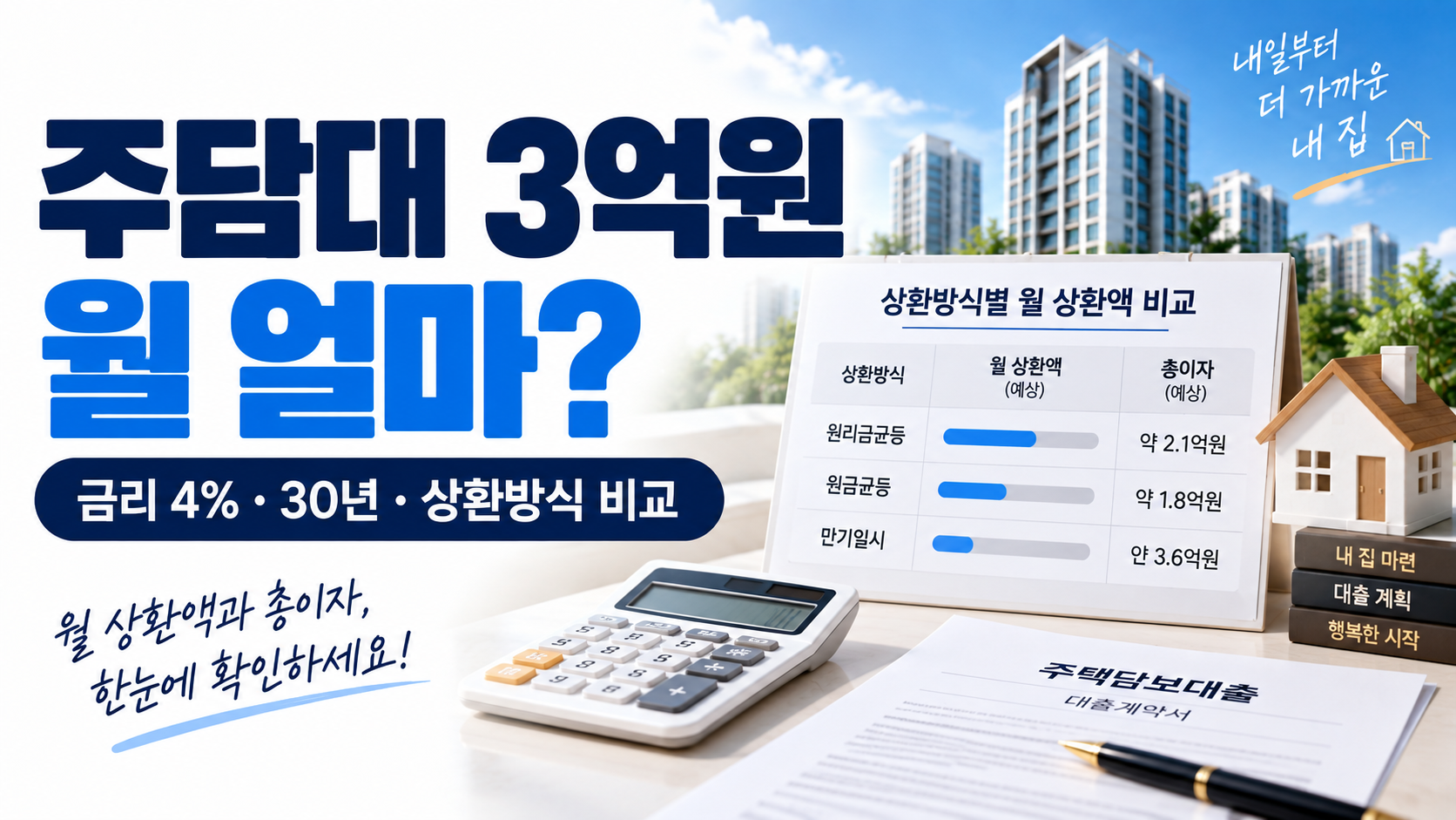 주택담보대출 월 상환액 계산