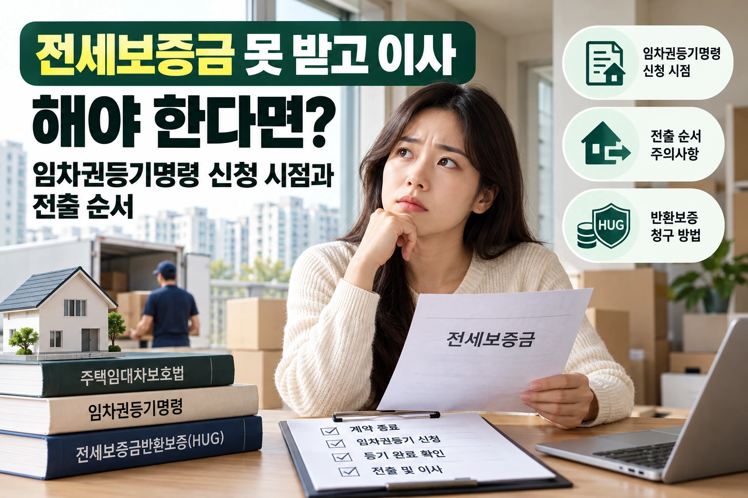 전세보증금 못 받고 이사해야 한다면? 임차권등기명령 신청 시점과 전출 순서